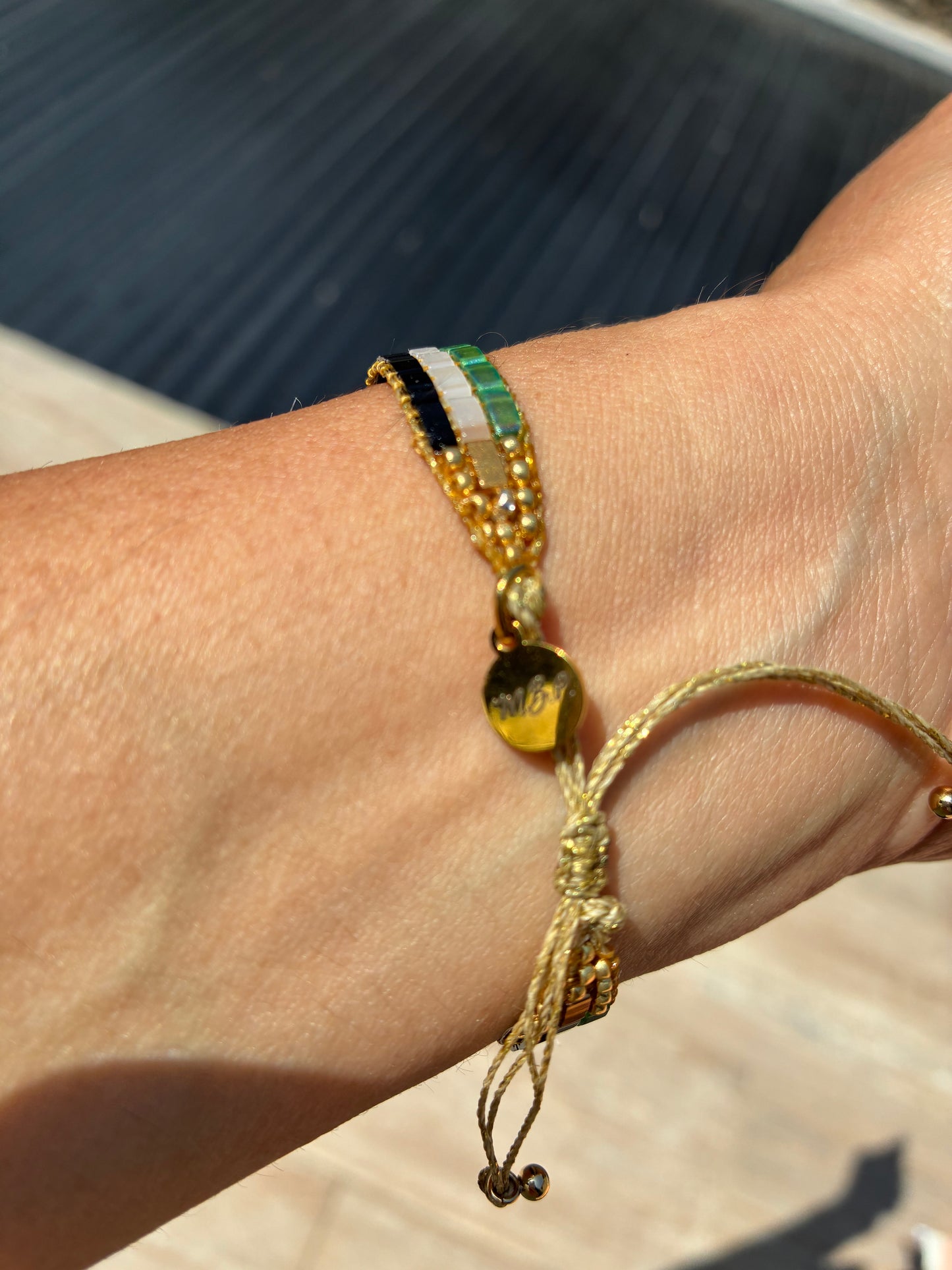 Bracelet en perles tissées "Vallon des Auffes"