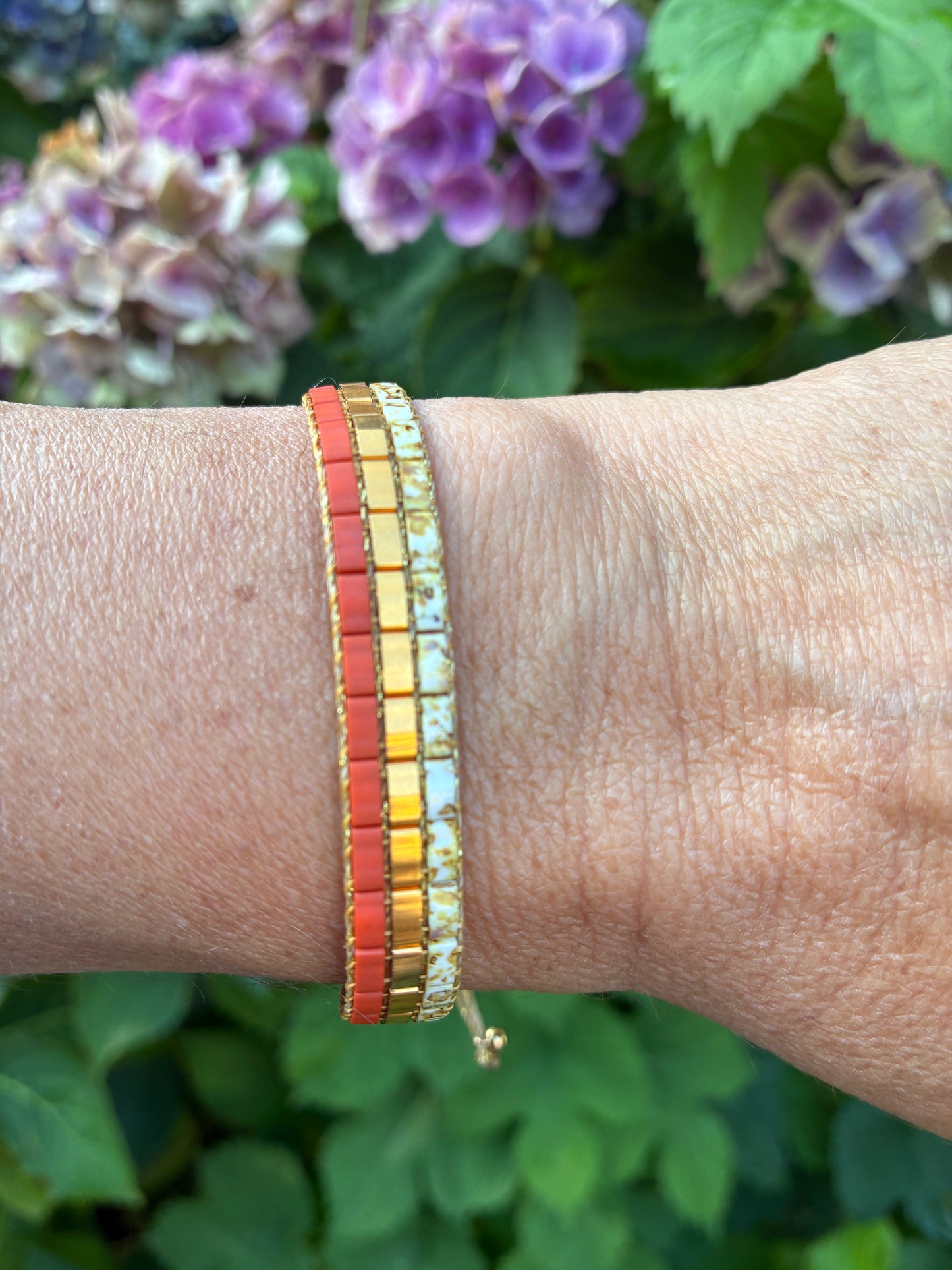 Bracelet en perles tissées "Vallon des Auffes"