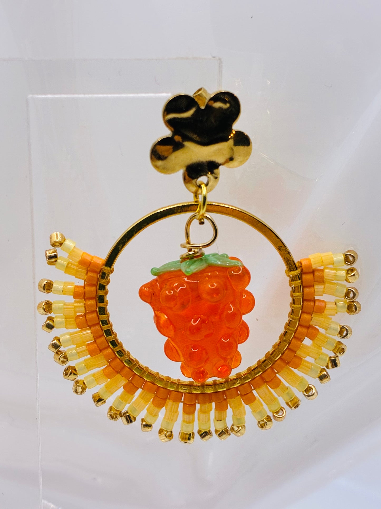 Boucles d'oreilles "Vergers de Provence" grand modèle