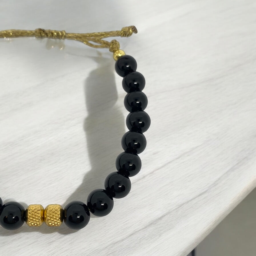 Bracelet homme - Onyx, Acier