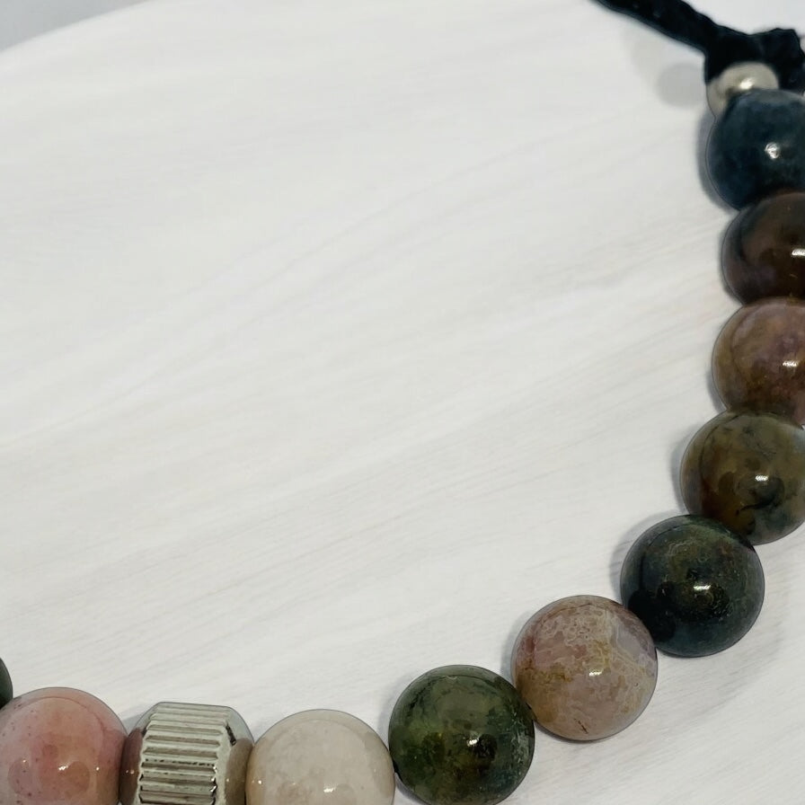 Bracelet homme - Agate, Acier
