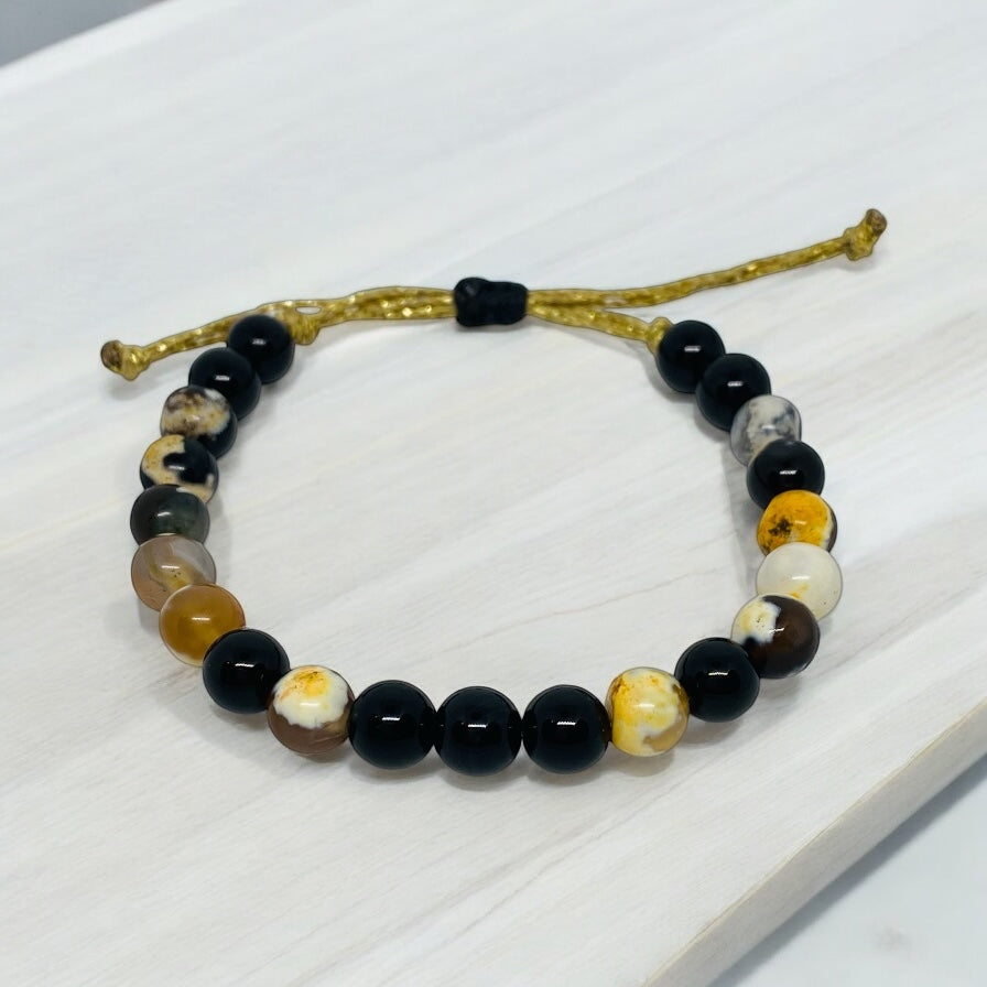 Bracelet homme - Agate, Onyx
