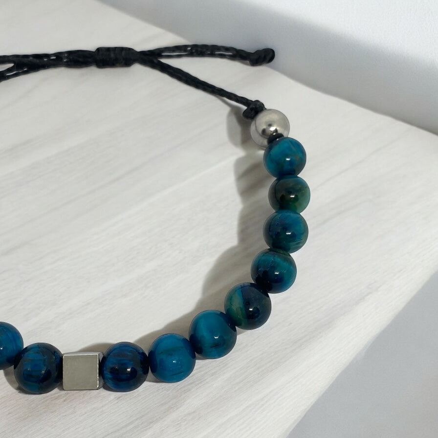 Bracelet homme -Oeil deTigre, Acier