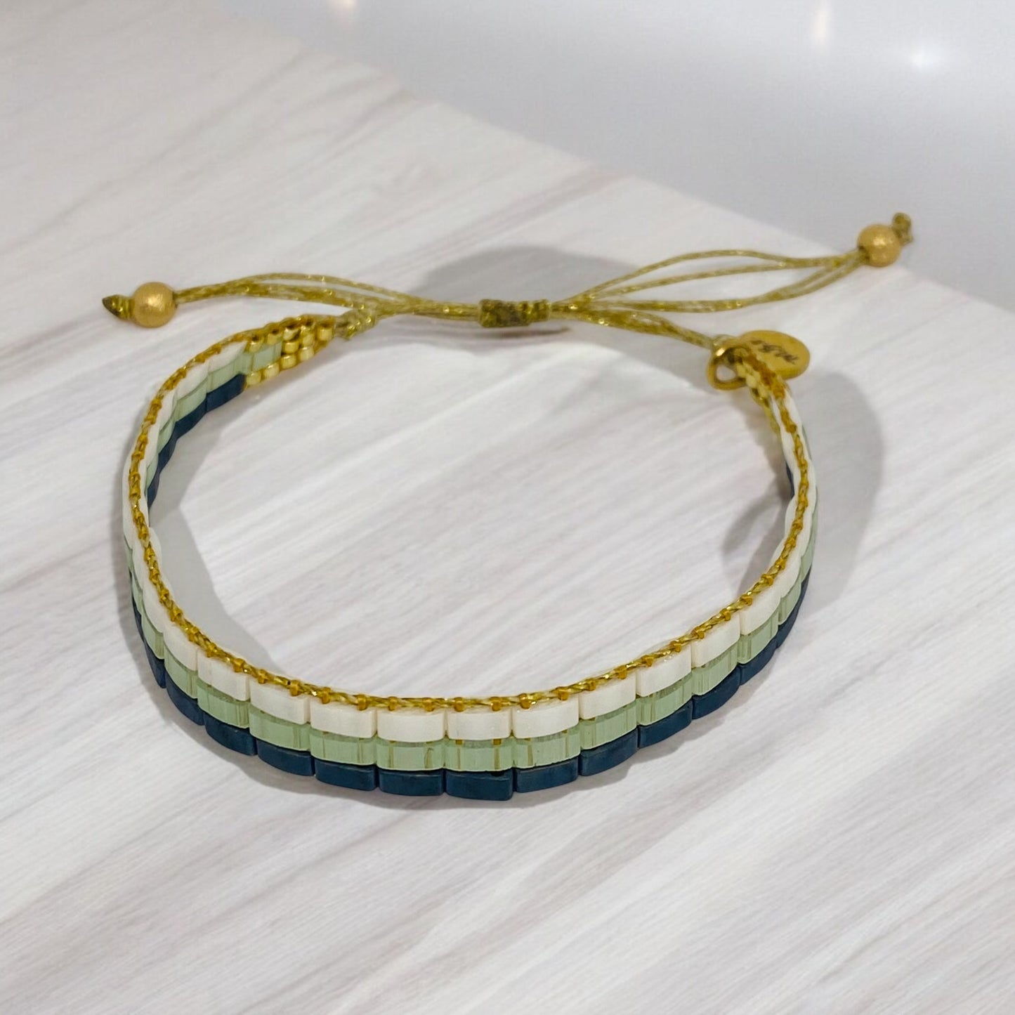 Bracelet en perles tissées "Vallon des Auffes"