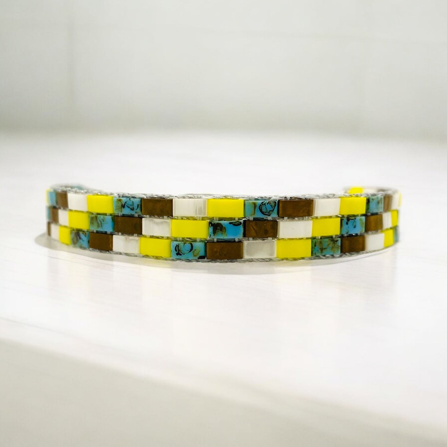 Bracelet en perles tissées "Vallon des Auffes"