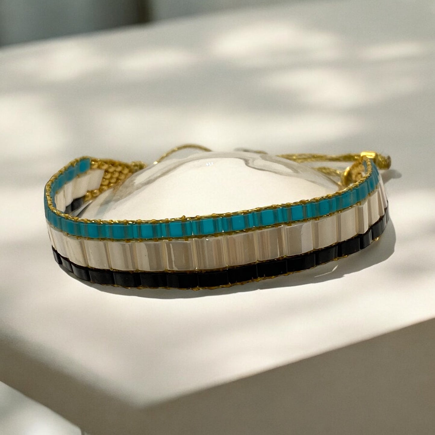 Bracelet en perles tissées "Vallon des Auffes"