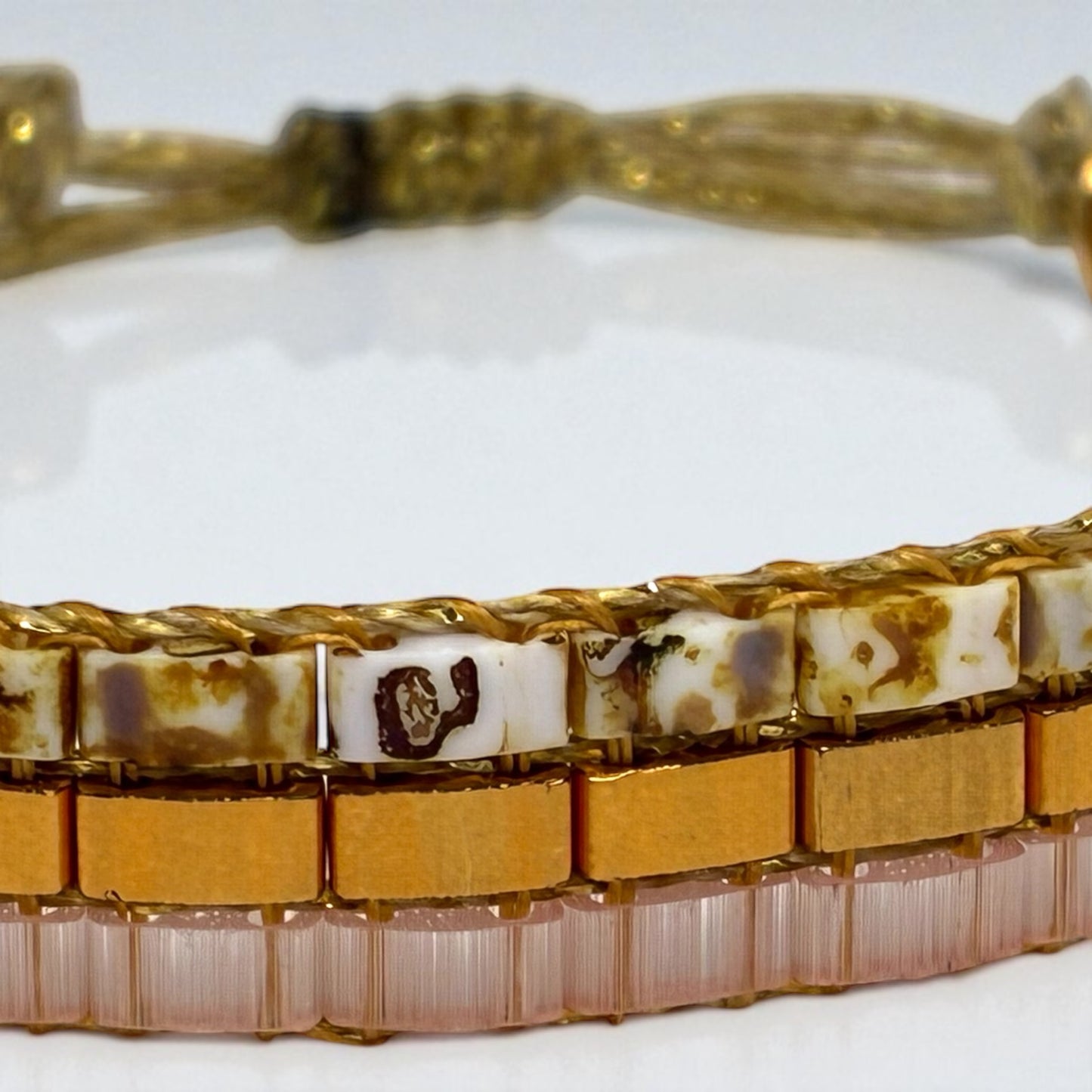 Bracelet en perles tissées "Vallon des Auffes"