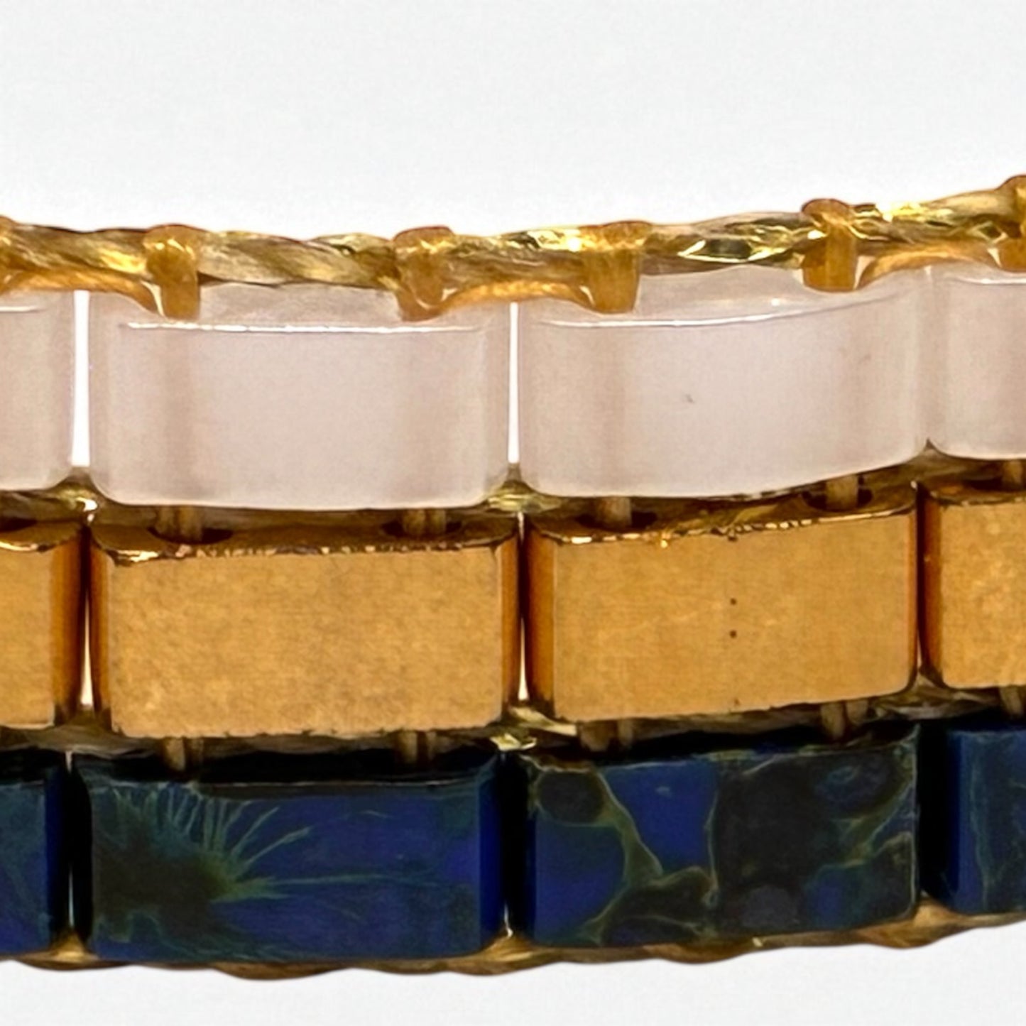 Bracelet en perles tissées "Vallon des Auffes"