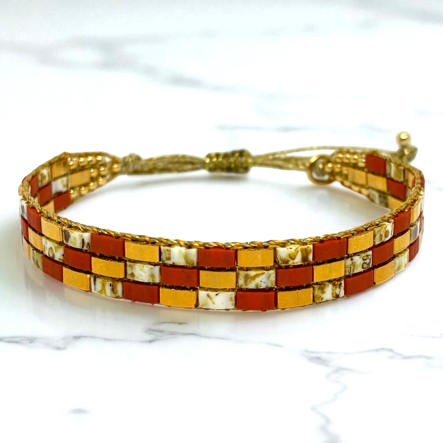 Bracelet en perles tissées "Vallon des Auffes"