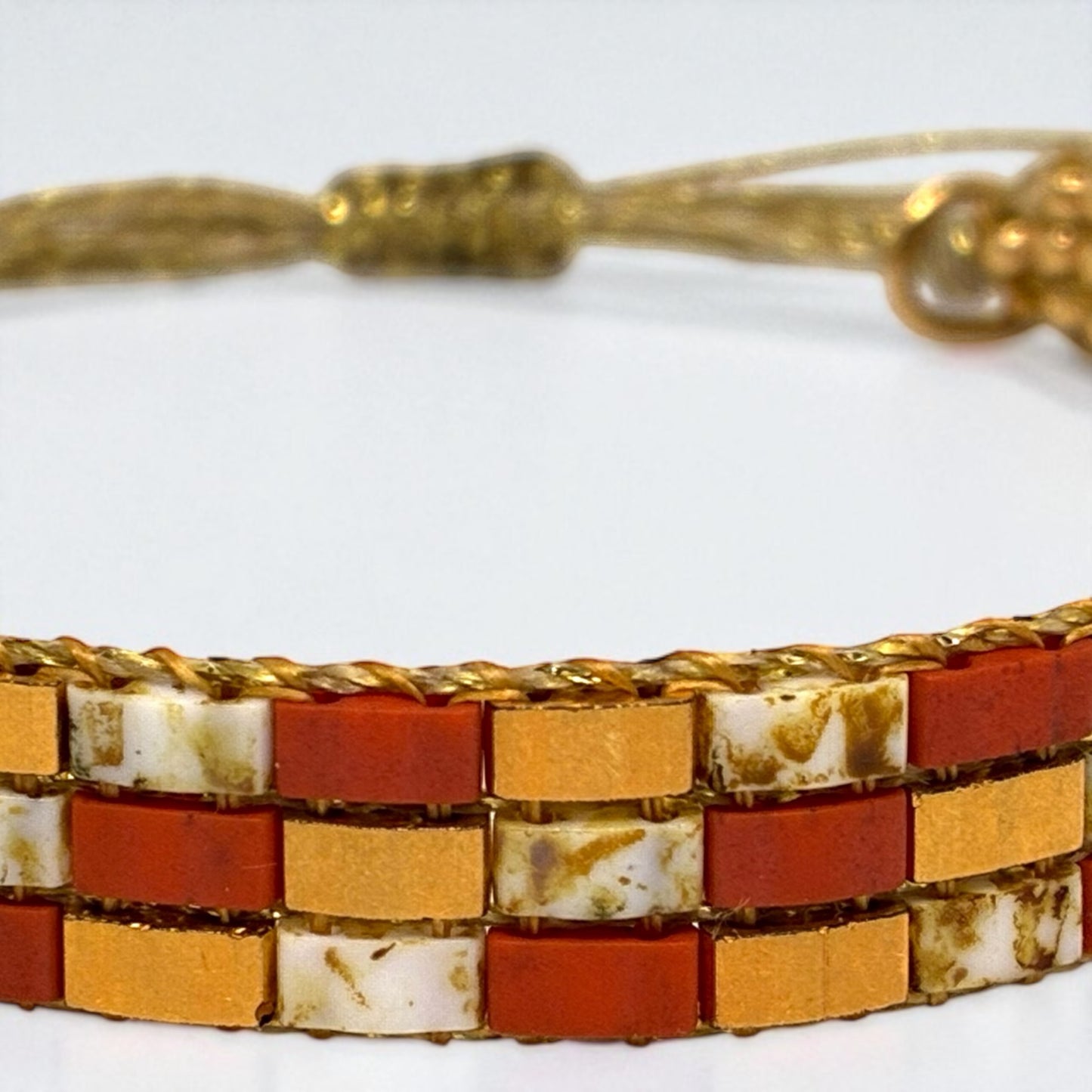 Bracelet en perles tissées "Vallon des Auffes"