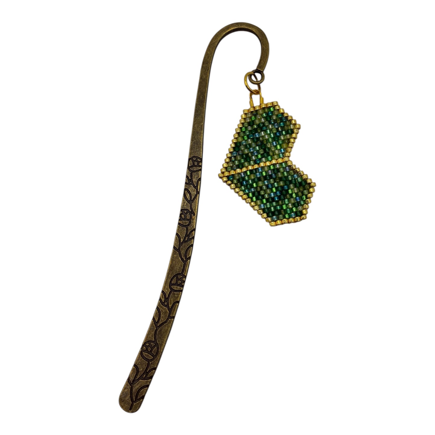 Marque-page coeur vert