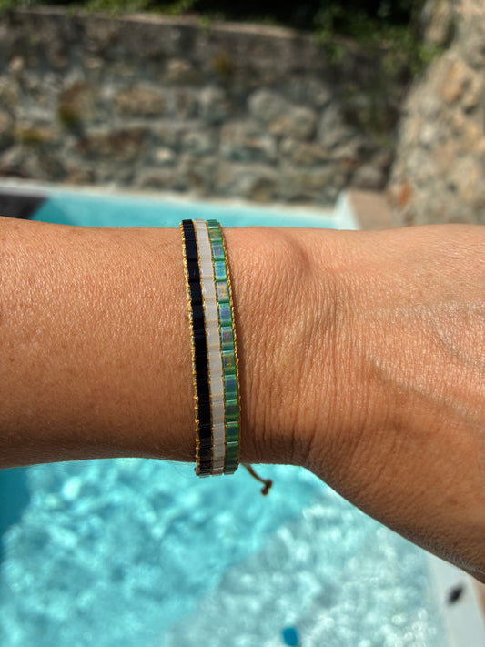 Bracelet en perles tissées "Vallon des Auffes"