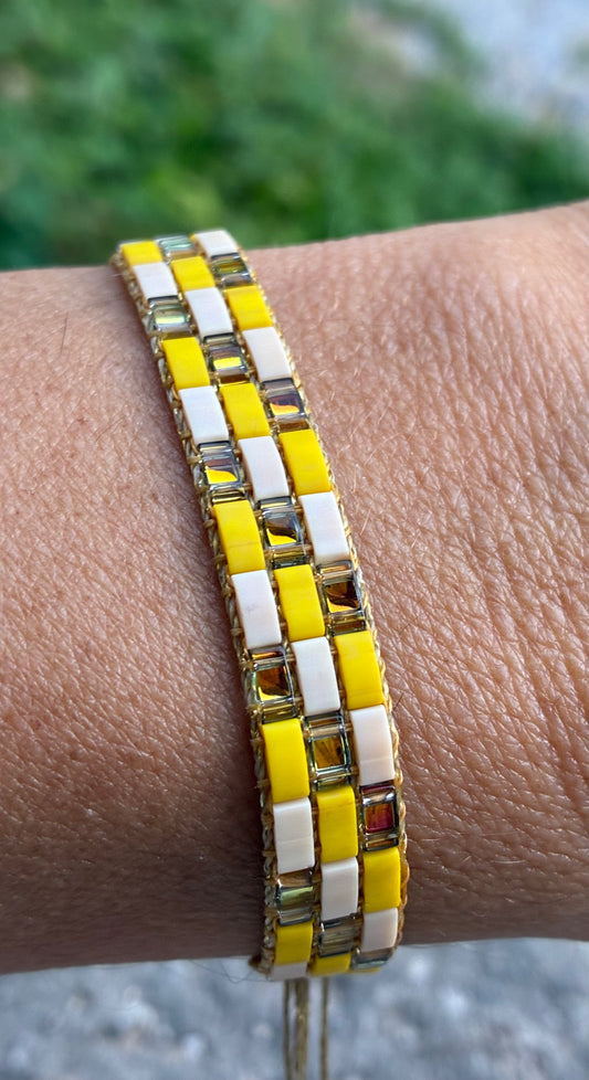 Bracelet en perles tissées "Vallon des Auffes"