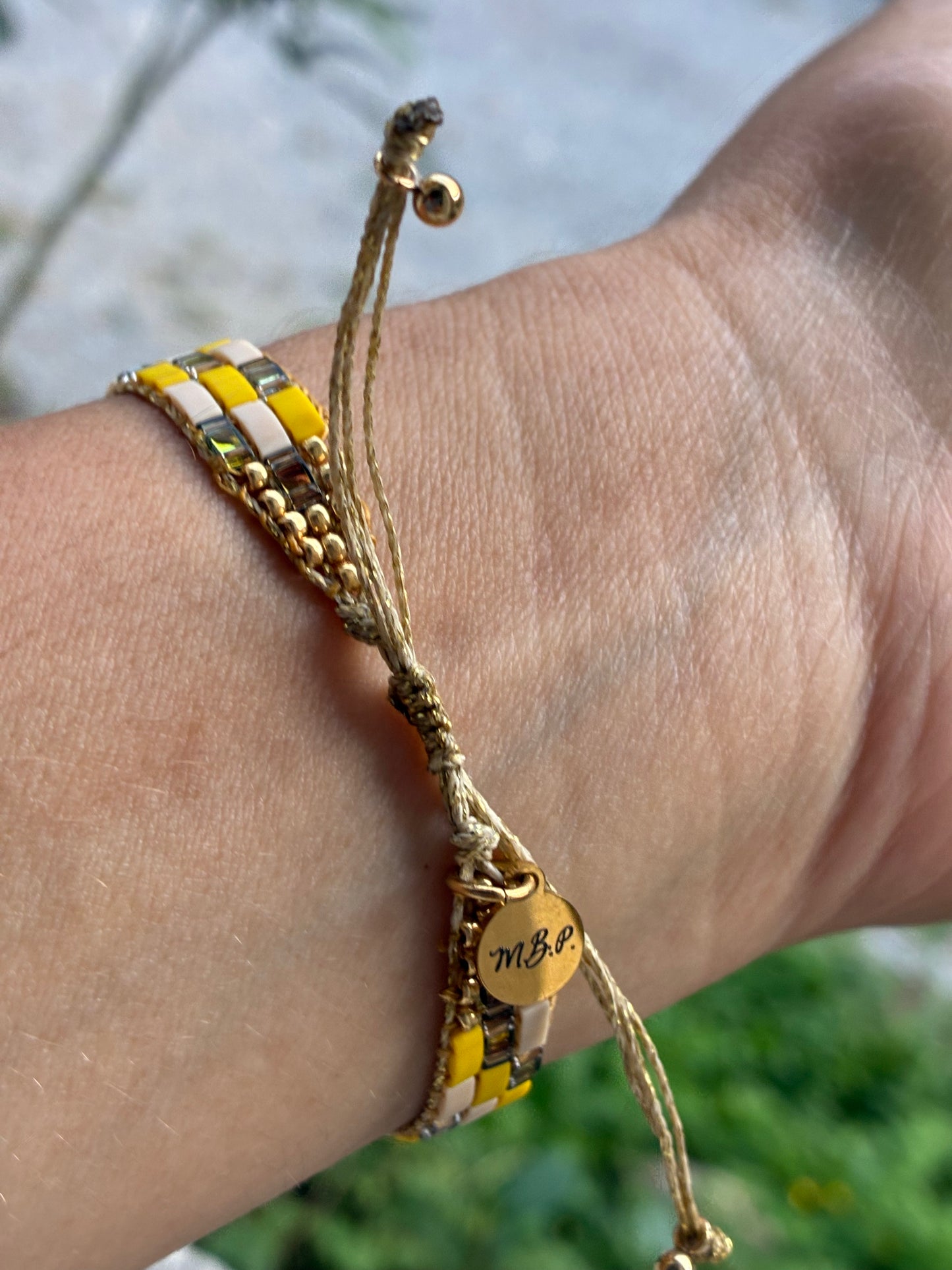 Bracelet en perles tissées "Vallon des Auffes"