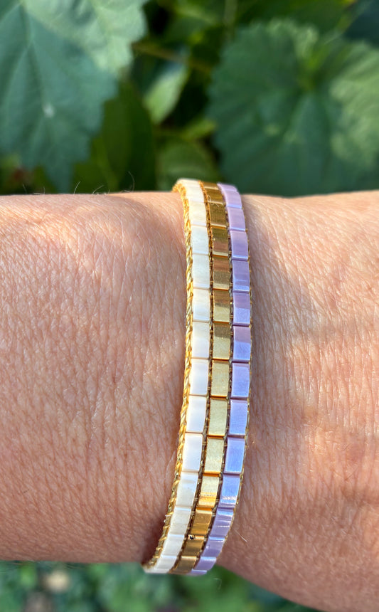 Bracelet en perles tissées "Vallon des Auffes"