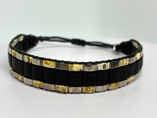 Bracelet en perles tissées "Vallon des Auffes"