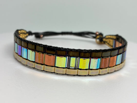 Bracelet en perles tissées "Vallon des Auffes"