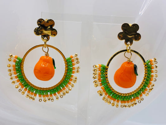 Boucles d'oreilles "Vergers de Provence" grand modèle