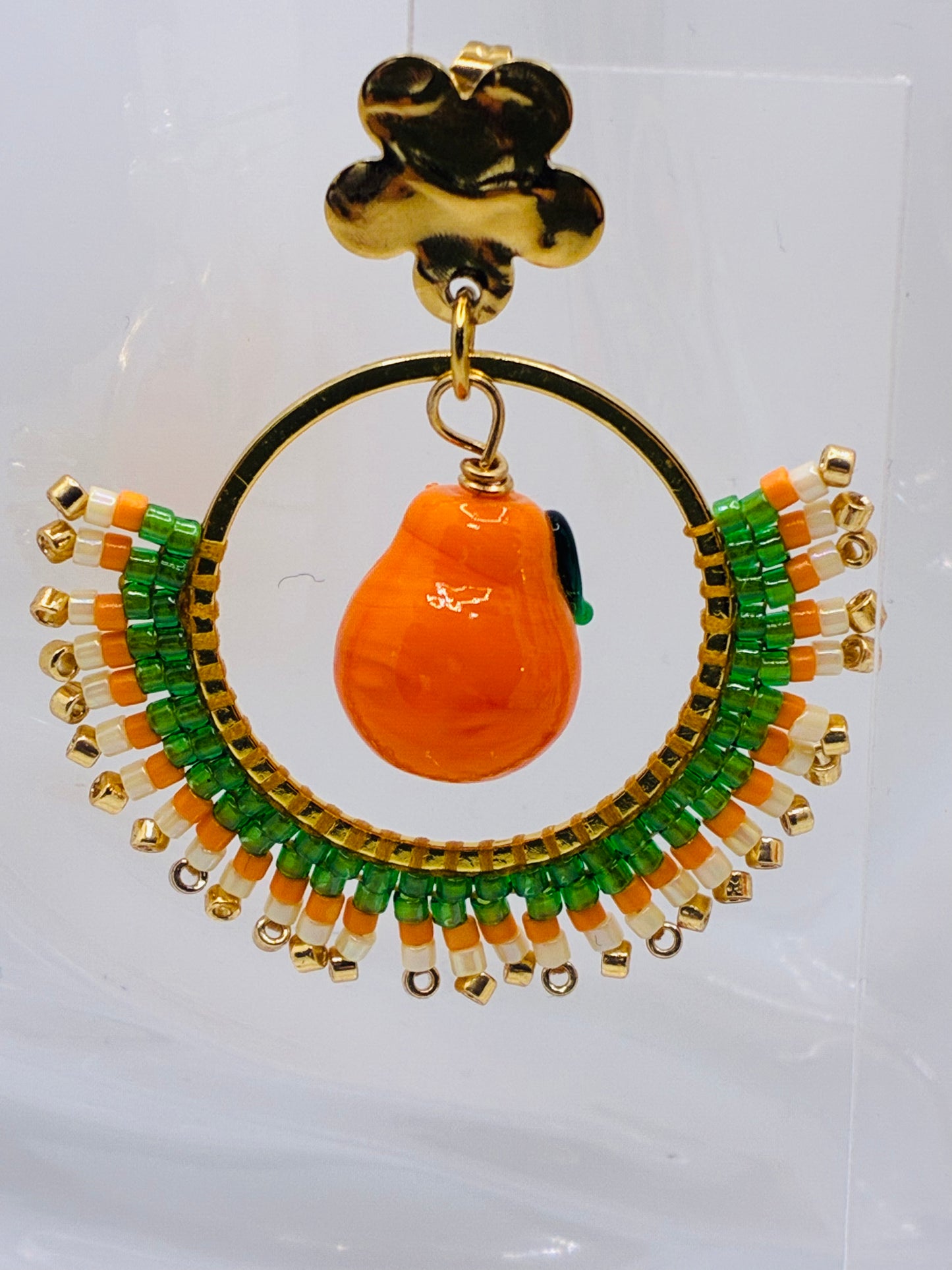 Boucles d'oreilles "Vergers de Provence" grand modèle