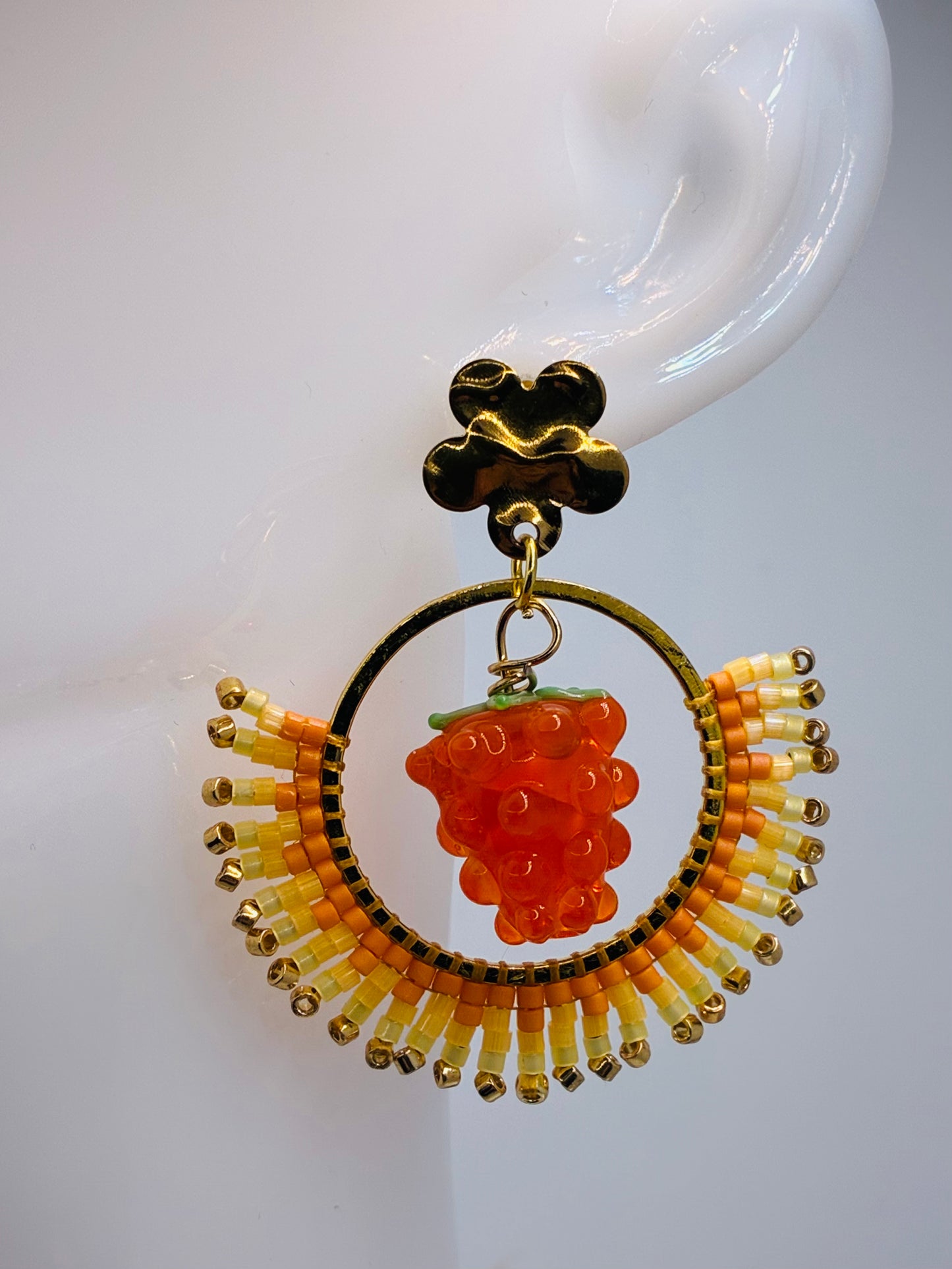 Boucles d'oreilles "Vergers de Provence" grand modèle