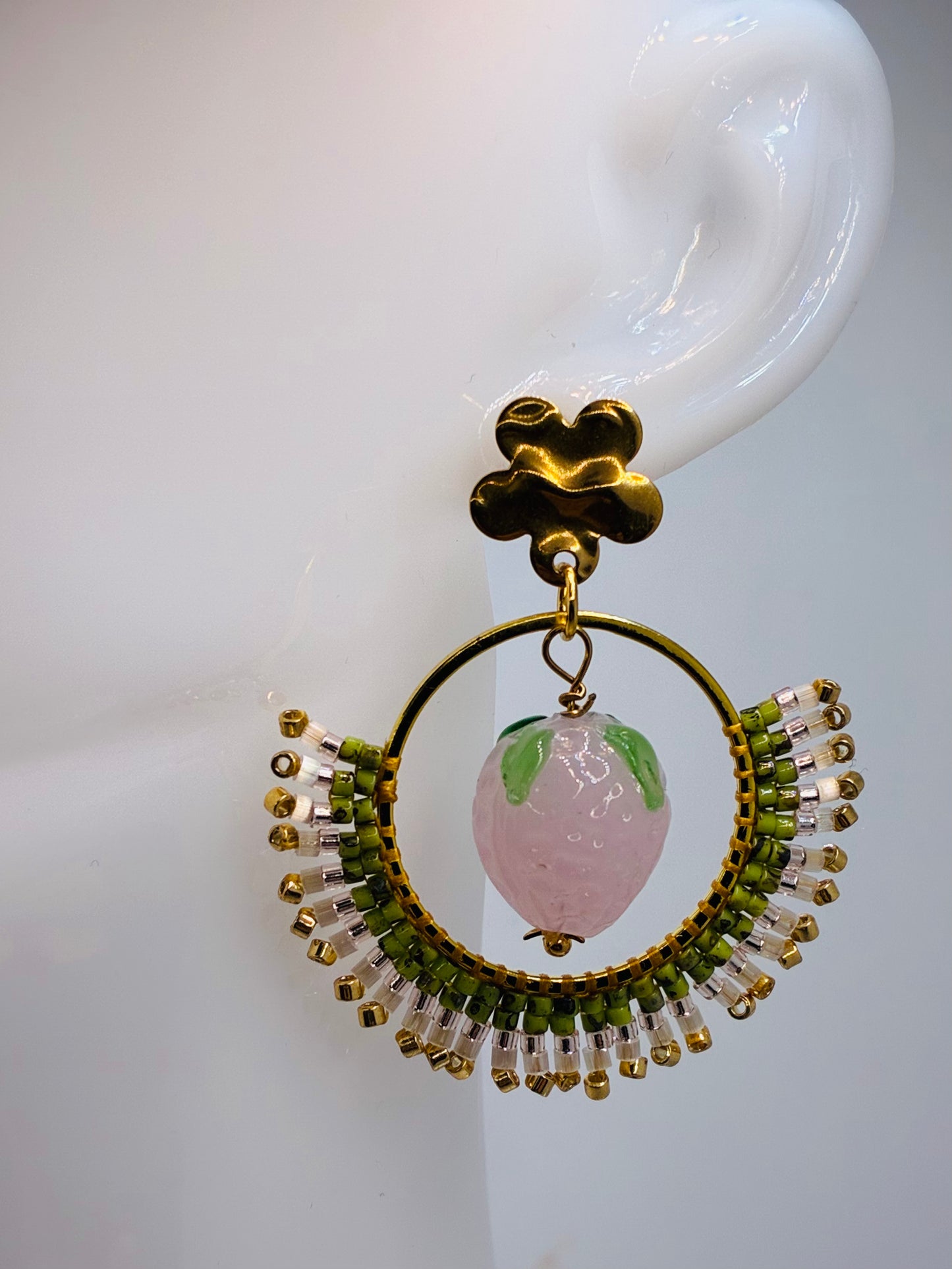 Boucles d'oreilles "Vergers de Provence" grand modèle