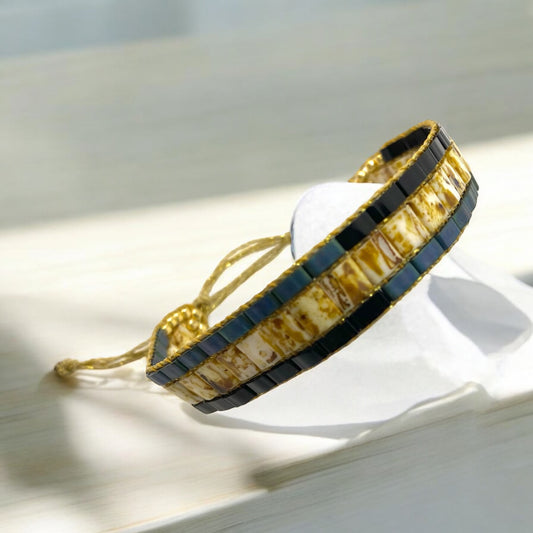 Bracelet en perles tissées "Vallon des Auffes"