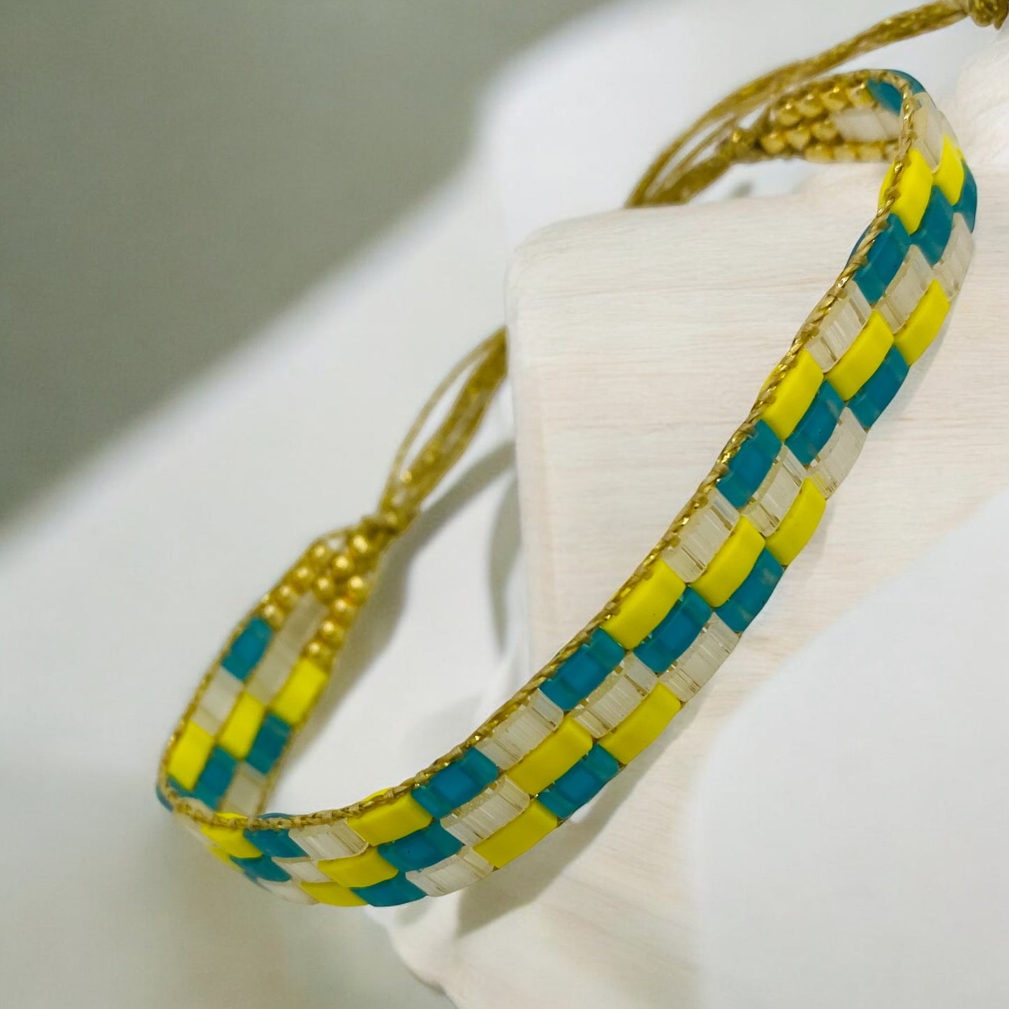 Bracelet en perles tissées "Vallon des Auffes"