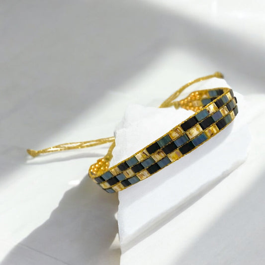 Bracelet en perles tissées "Vallon des Auffes"