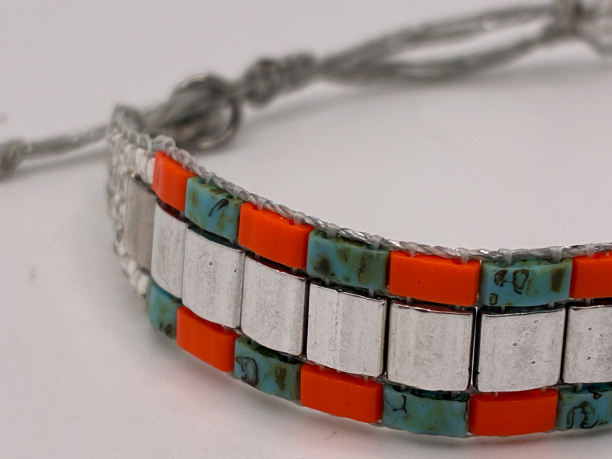 Bracelet en perles tissées "Vallon des Auffes"