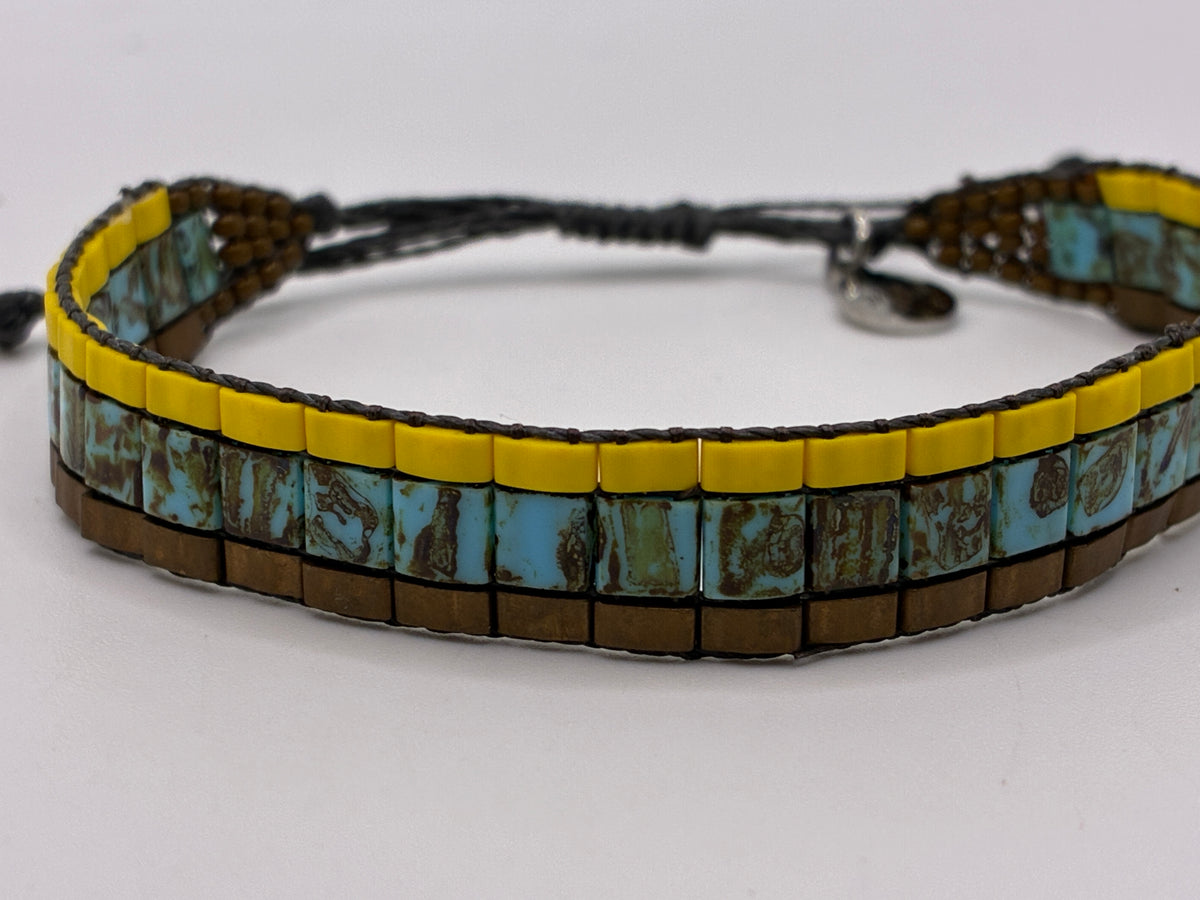 Bracelet en perles tissées "Vallon des Auffes"