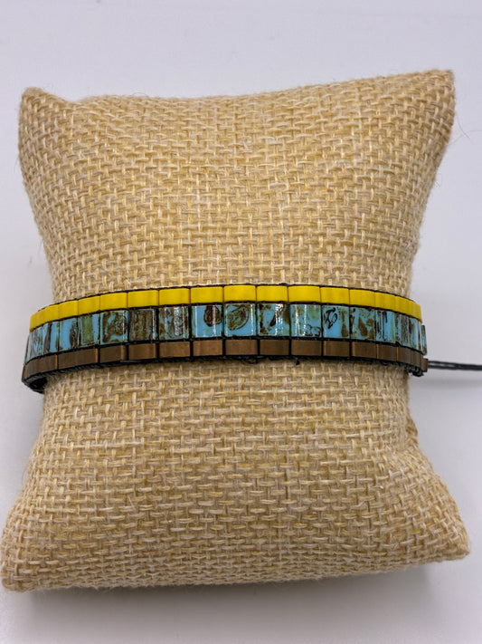 Bracelet en perles tissées "Vallon des Auffes"