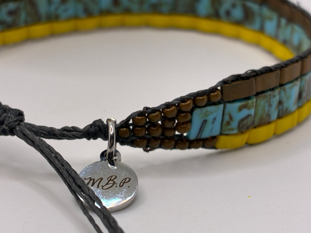 Bracelet en perles tissées "Vallon des Auffes"