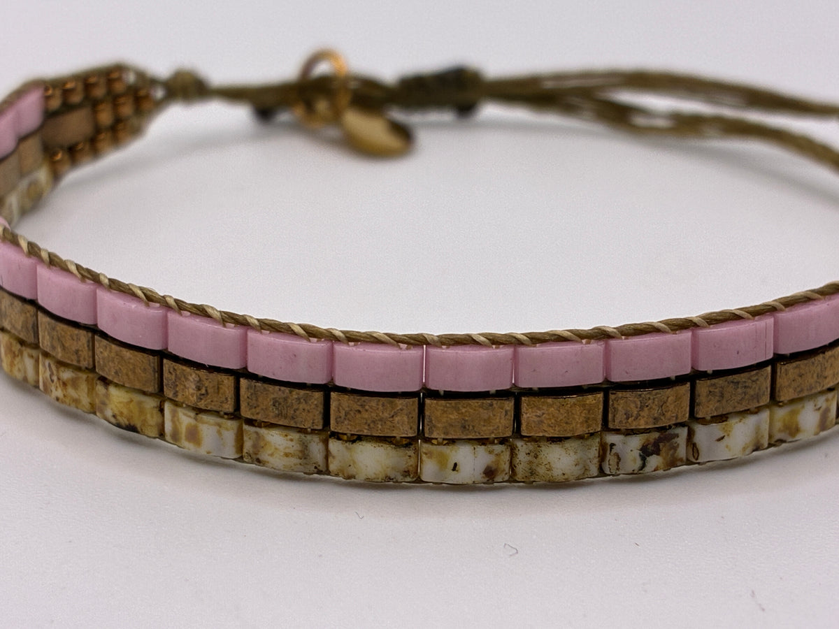 Bracelet en perles tissées "Vallon des Auffes"
