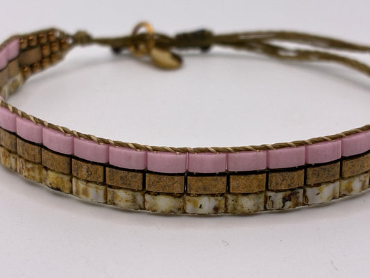 Bracelet en perles tissées "Vallon des Auffes"