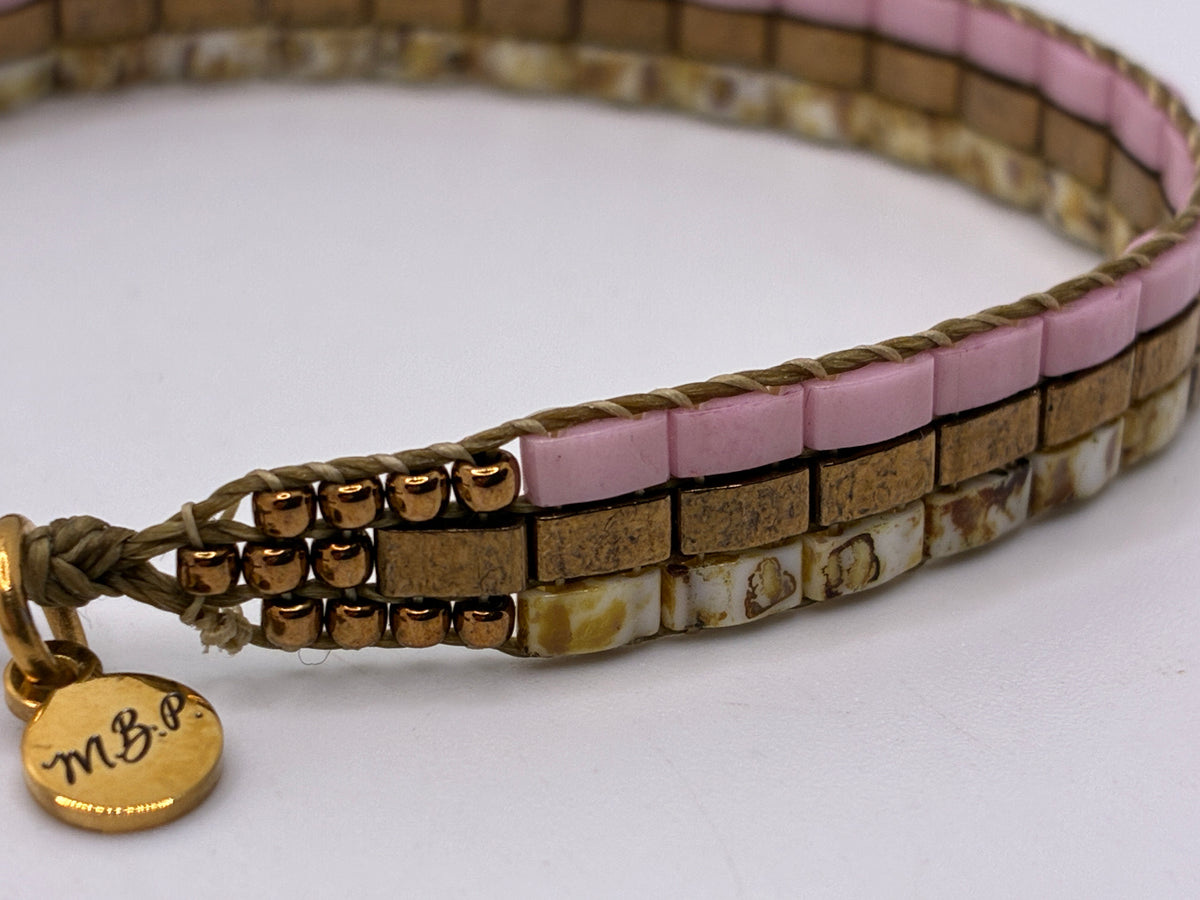 Bracelet en perles tissées "Vallon des Auffes"