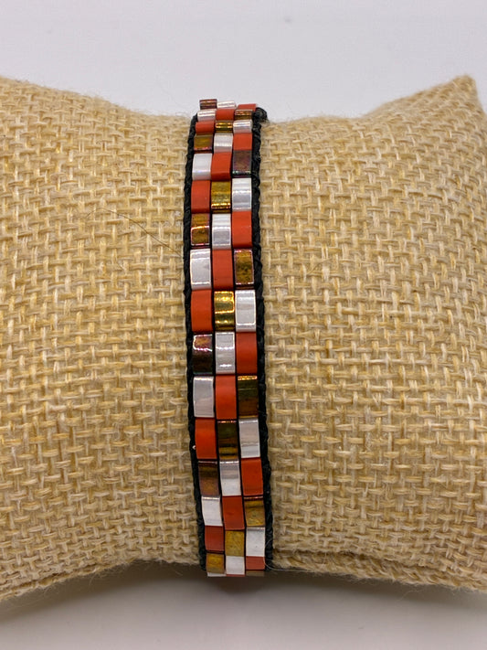 Bracelet en perles tissées "Vallon des Auffes"