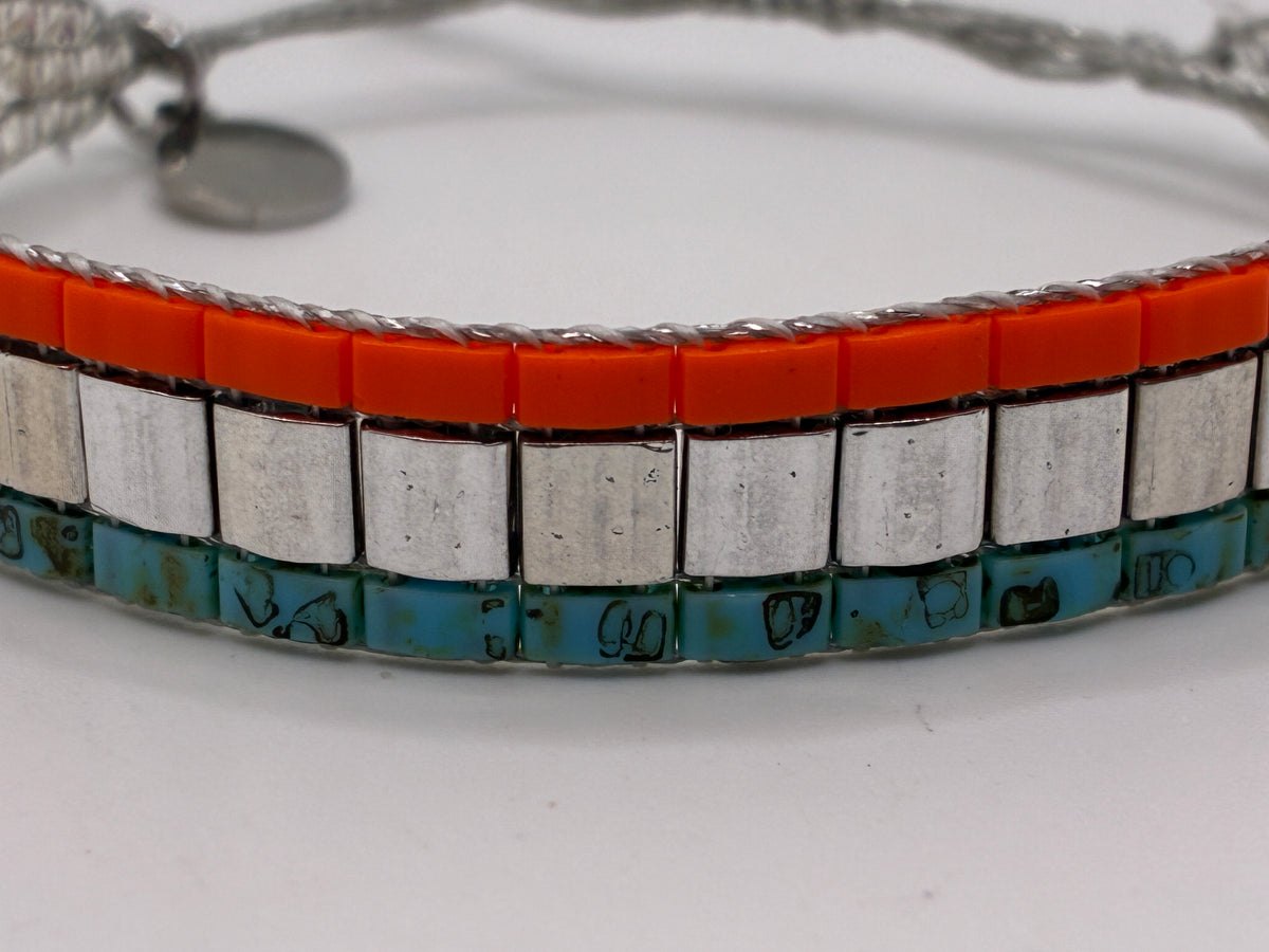 Bracelet en perles tissées "Vallon des Auffes"
