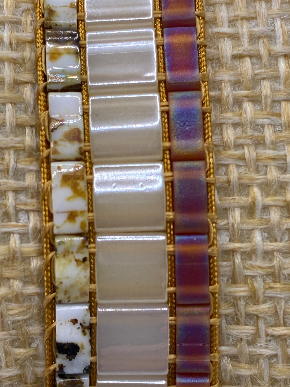 Bracelet en perles tissées "Vallon des Auffes"