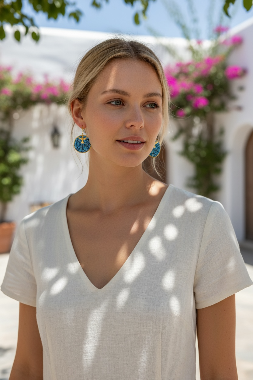 Boucles d'oreilles "Promenade aux Baux de Provence"