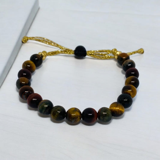 Bracelet homme - Oeil de Tigre, Acier