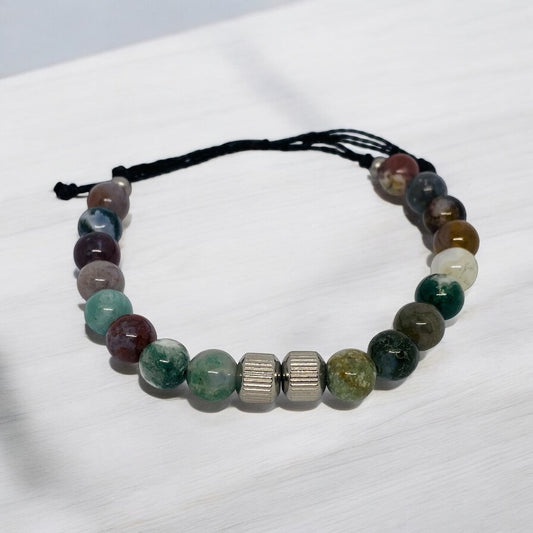 Bracelet homme - Agate, Acier