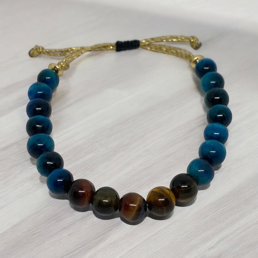 Bracelet homme - Oeil de Tigre, Acier