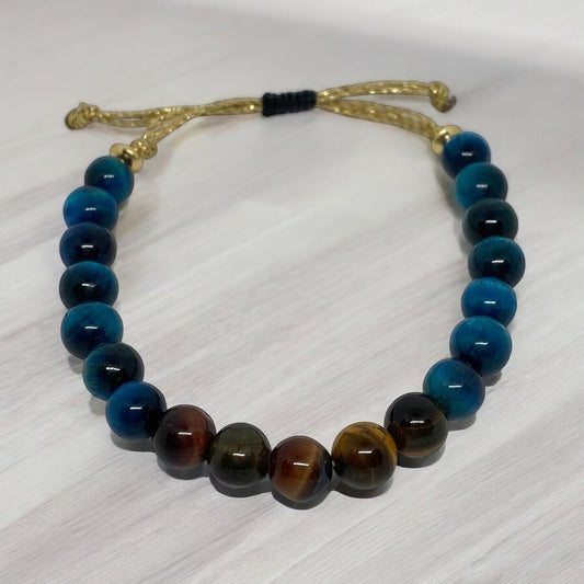 Bracelet homme - Oeil de Tigre, Acier