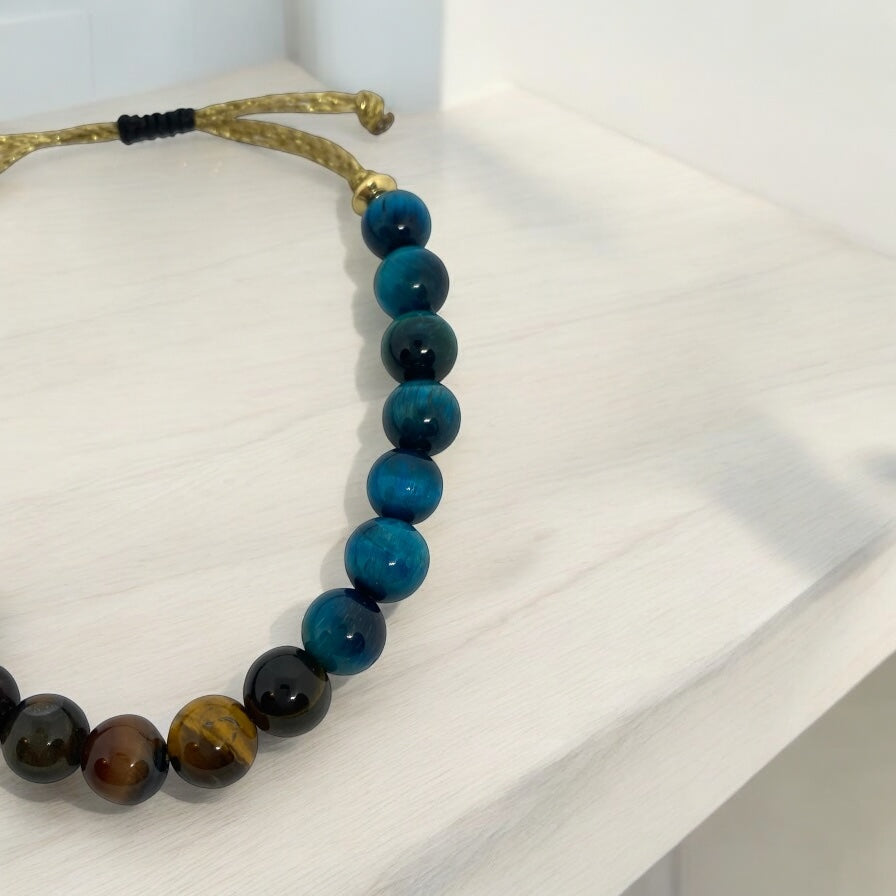 Bracelet homme - Oeil de Tigre, Acier