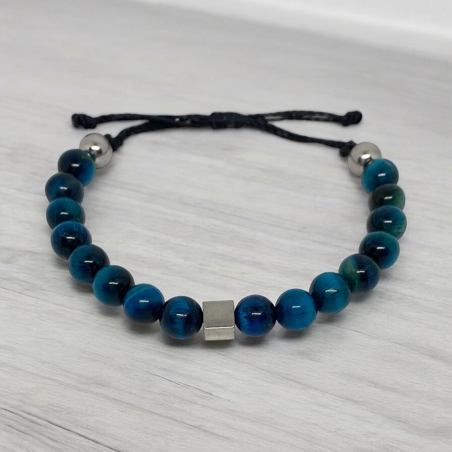 Bracelet homme -Oeil deTigre, Acier