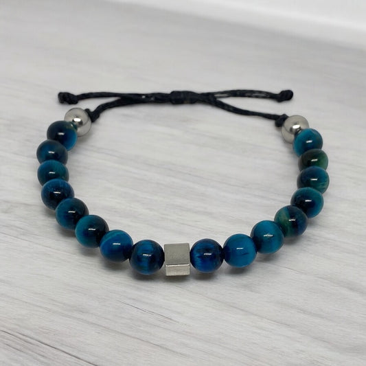 Bracelet homme -Oeil deTigre, Acier
