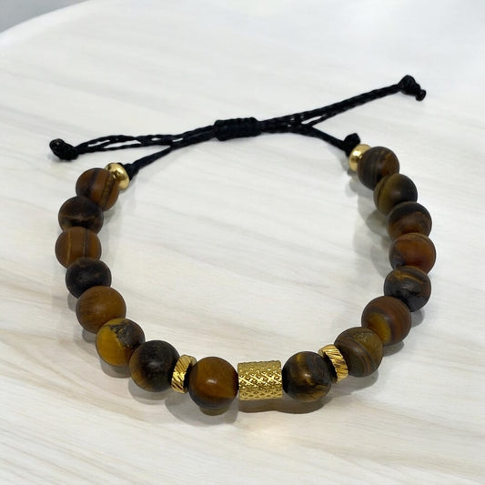 Bracelet homme - Jaspe mate, Acier