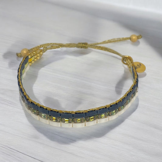 Bracelet en perles tissées "Vallon des Auffes"