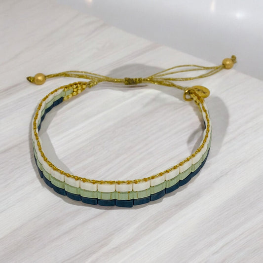 Bracelet en perles tissées "Vallon des Auffes"