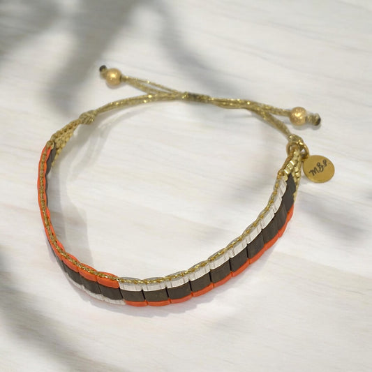 Bracelet en perles tissées "Vallon des Auffes"